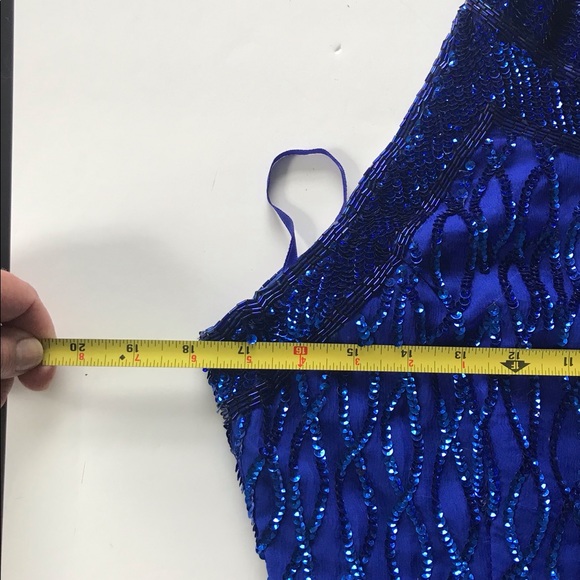 Laurence Kazar blue sequins dress - Picture 11 of 13